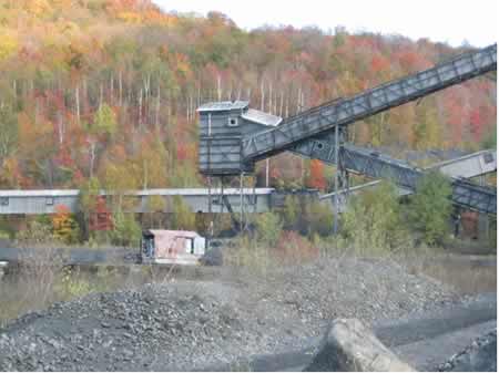 abandoned mining operation equipment 